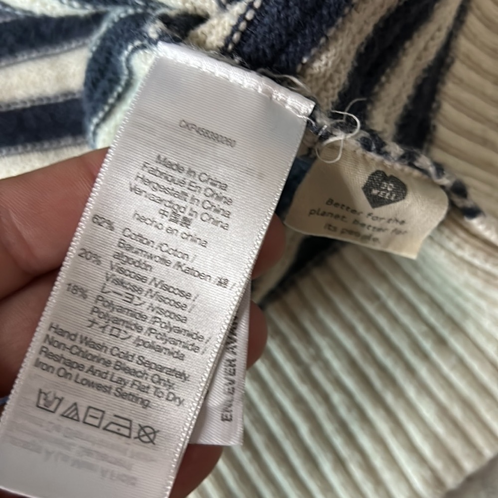 Madewell Stripe Button-Back Pullover Sweater Wome… - image 4